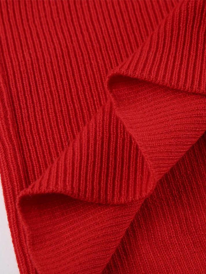 Mojoyce-Vintage Contrast Color Star Raglan Sweater