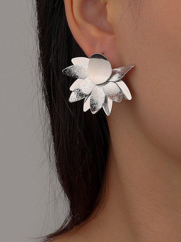 Mojoyce-Original Chic Alloy Matte Flower Earrings