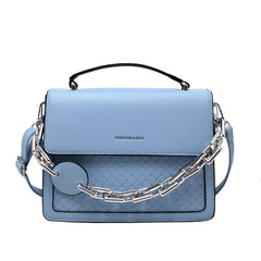 MOJOYCE-Solid Color Letter Flap Organ Crossbody Bag