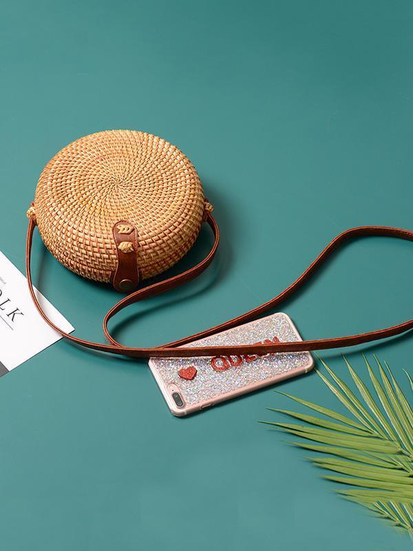 Mojoyce-Rattan Forest Handmade Bohemia Mini Bag