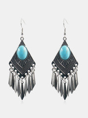 Mojoyce-Tassel diamond metal Earrings