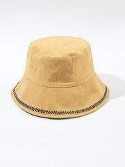 Mojoyce-Chic Original Stitched Solid Color Casual Fisherman Hat