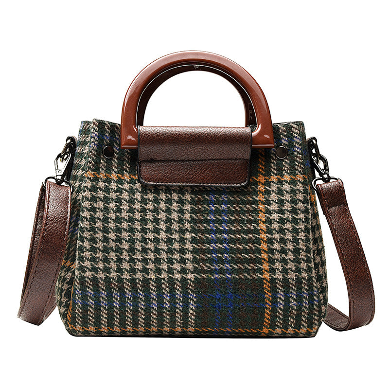 MOJOYCE-trend color contrast check small square bag