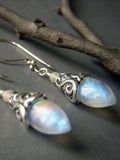 Mojoyce-Colored Sapphire Blue Moonlight Earrings