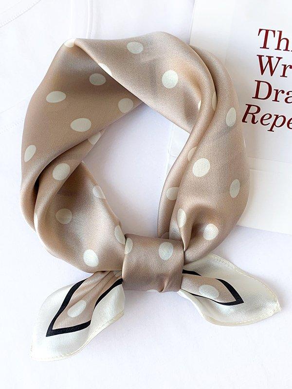 Mojoyce-Polka-Dot Sun-Protection Small Square Scarf