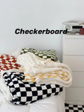 Mojoyce-Soft Checkerboard Sherpa Blanket