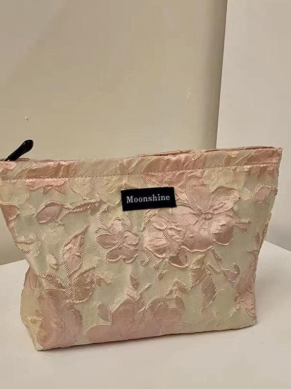 Mojoyce-Beauty Flower Embroidered Makeup Handbag