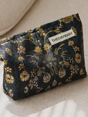 Mojoyce-Vintage Embroidered Makeup Handbag