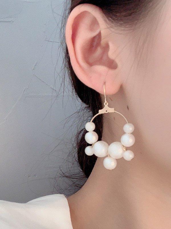 Mojoyce-French Vintage Pearl Earrings