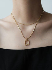 Mojoyce-Urban Multi-Layered Hollow Sweater Chain Necklaces Accessories