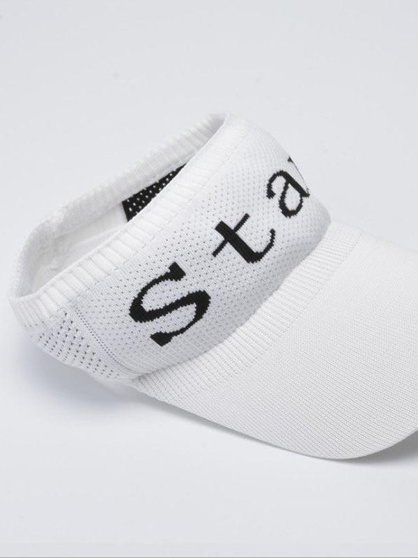 Mojoyce-Solid Color Letter Print Breathable Sports Sun Protection Hat