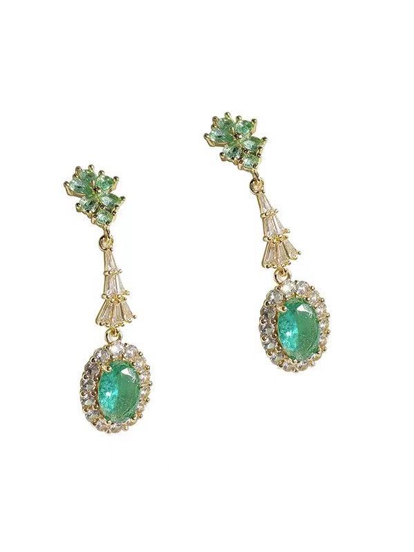 Mojoyce-Meet Lake Tassel Crystal Earring