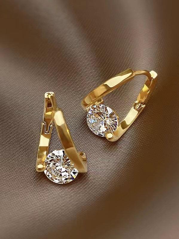 Mojoyce-Simple Delicate Zircon Earrings