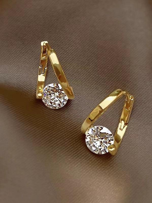 Mojoyce-Simple Delicate Zircon Earrings