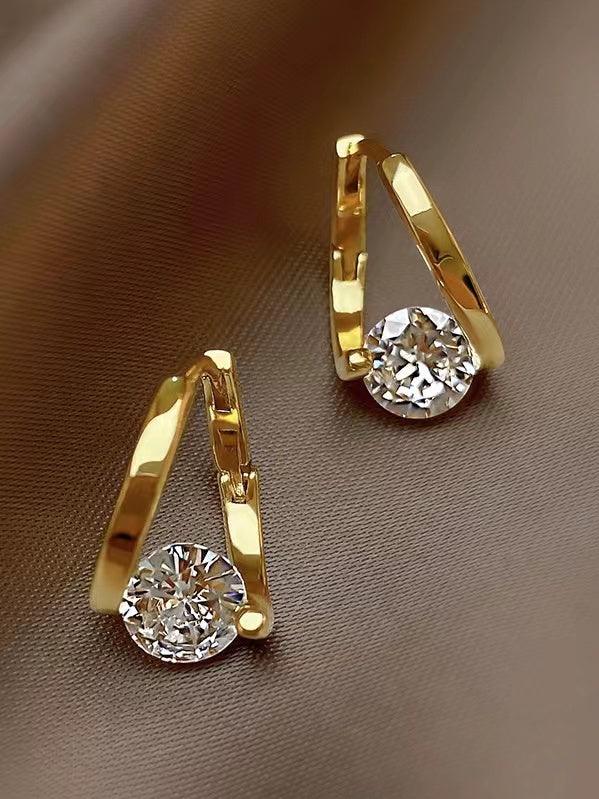 Mojoyce-Simple Delicate Zircon Earrings