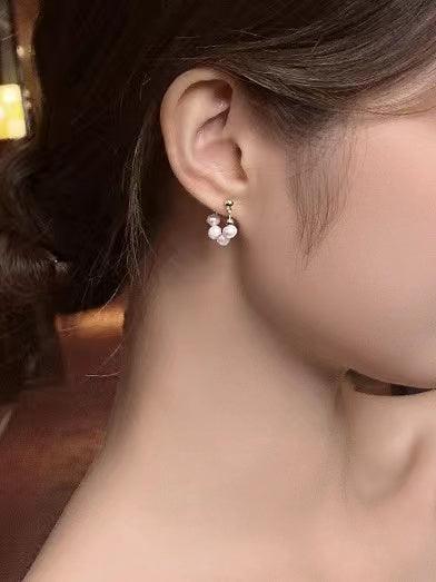 Mojoyce-925 Silver Stud Baroque Pearl Earrings