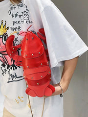 Mojoyce-Stylish Cute Crayfish Shape PU Bags