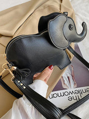 Mojoyce-PU Elephant Shape Shoulder Bag Handbag