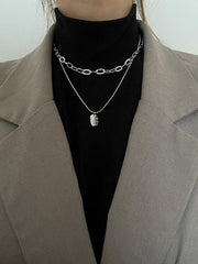 Mojoyce-Stylish Punk Multi-Layered Sweater Chain Necklaces Accessories