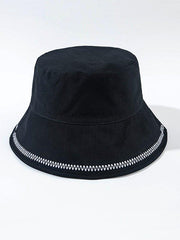 Mojoyce-Chic Original Stitched Solid Color Casual Fisherman Hat