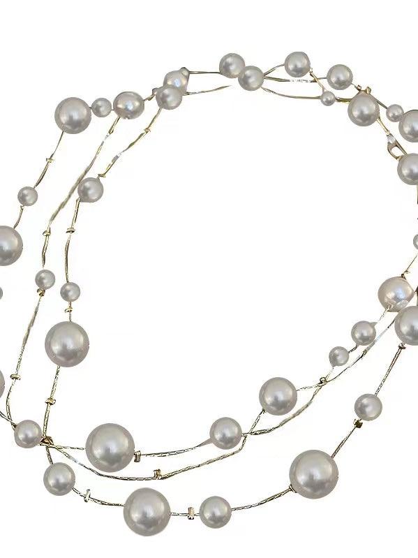 Mojoyce-Luxry Long Pearl Necklace