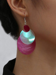 Mojoyce-Original Stylish Multi-Colored Semitransparent Geometric Earrings