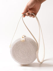 Mojoyce-Rattan Bohemia Round Little Bag