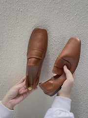 Mojoyce-Vintage Soft Sole Leather Shoes