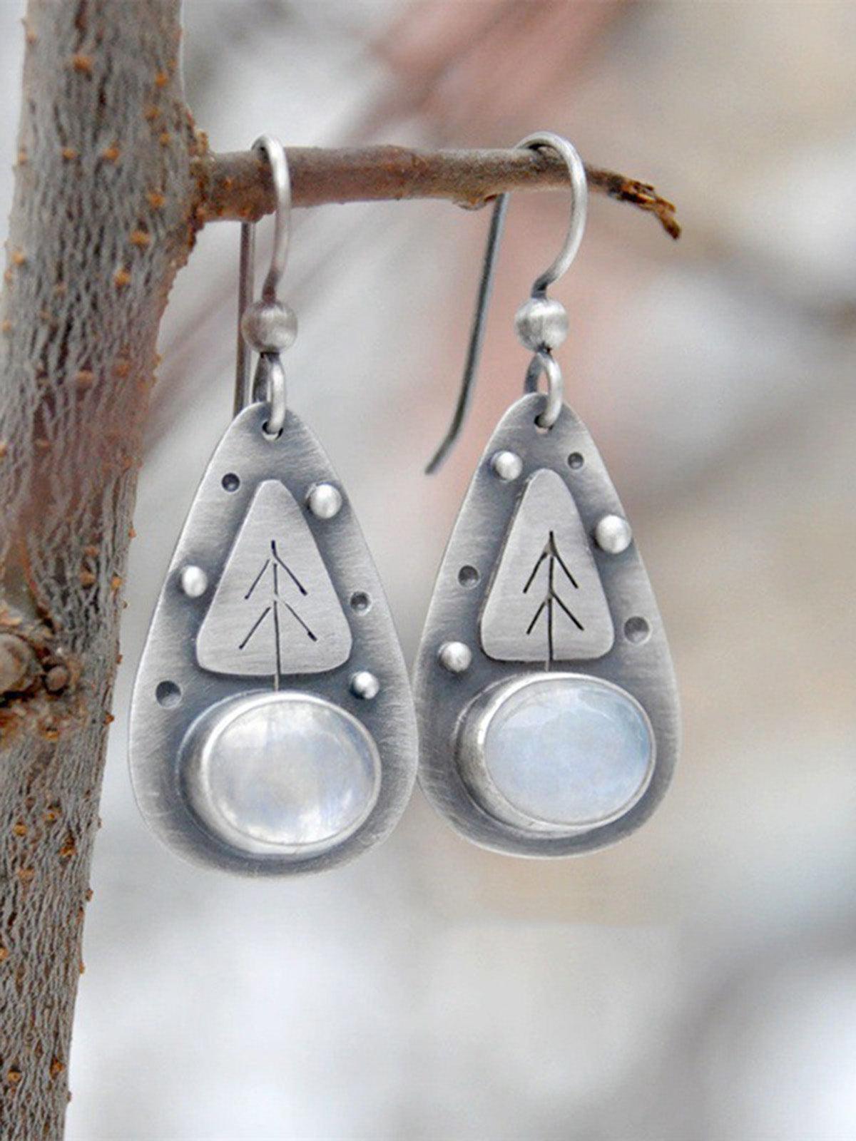 Mojoyce-Bohemian Moonstone Earrings