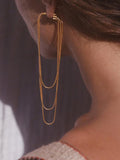 Mojoyce-Casual Tasseled Solid Color Earrings