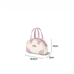 MOJOYCE-Pink and White Candy Crossbody Bag