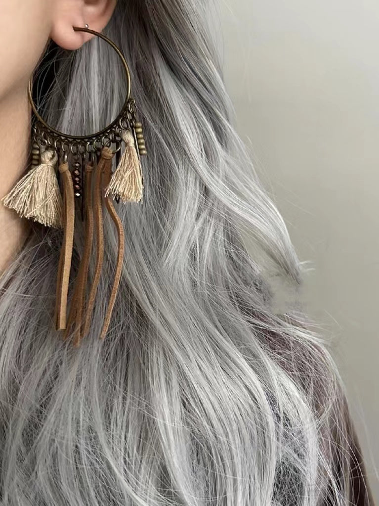 Mojoyce-Vintage Boho Tassel Earrings