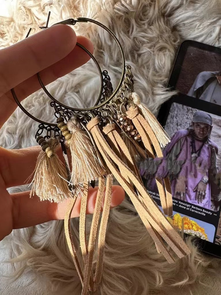 Mojoyce-Vintage Boho Tassel Earrings