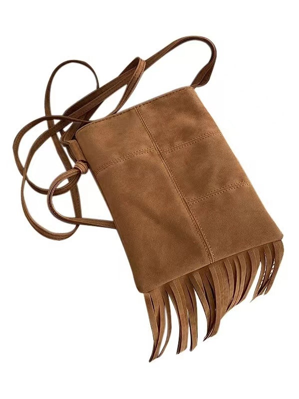 Mojoyce-American Fringe Frosted Messenger Bag