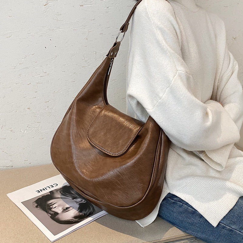 MOJOYCE-Vintage Pu Leather Shoulder Bag