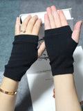 Mojoyce-Simple Solid Color Knitting Gloves