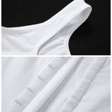Mojoyce Vintage Sexy Corset Top Club Wear Black White Bustier Crop Tops Women Y2k Clothes  Sleeveless Tank Top C87-BB10