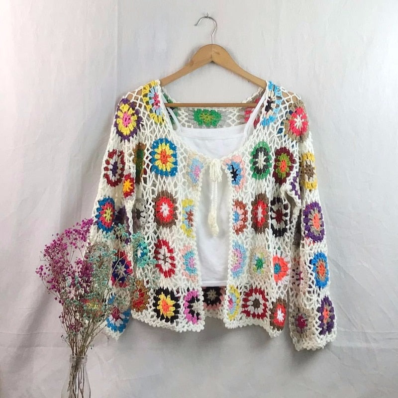 Mojoyce-A niche outfit for spring and autumn, Y2K outfit,Graduation gift,Loose Ethnic Style Cardigan