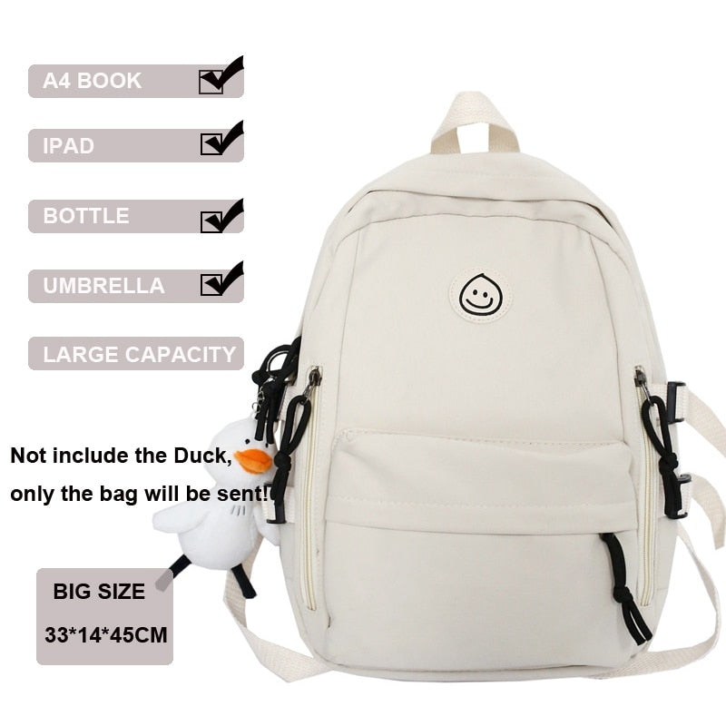 New Multi-Pocket Female Backpack Book School Bag for Teenage Girls Boys Student Women's Travel Rucksack Small Or Big Size
