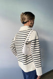 Mojoyce DIRTYLILY Sweaters Women 2022 Fashion Stripe Loose Knitting Sweaters Oversized Vintage Elegant Long Sleeve Female Pullover Tops