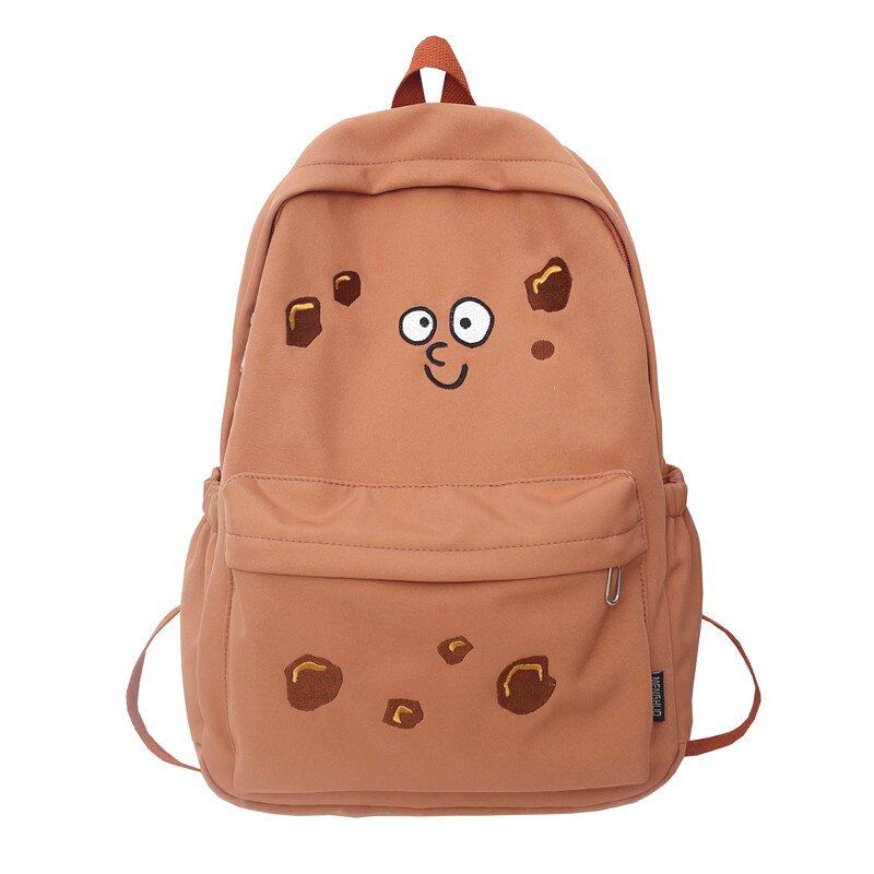 Back To School Fashion Ladies Cute Cartoon Pictures College Backpack Girl Trendy Embroidery Kawaii Bag Female Laptop Backpack Women Travel Bags