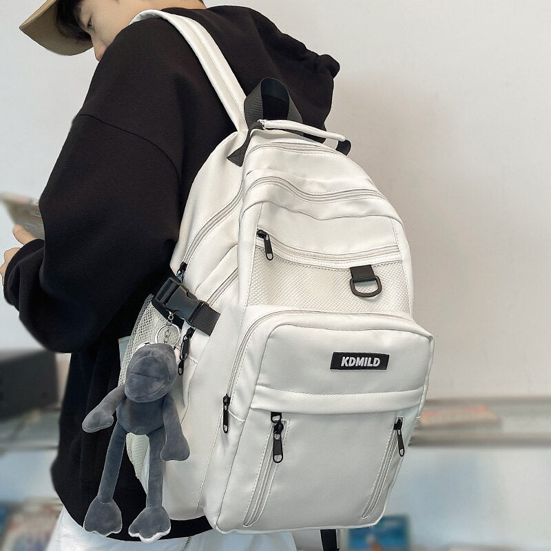 Back To School Cool Girl Boy Nylon Waterproof Laptop Student Bag Trendy Male Lady Travel Backpack Fashion Women Men College Bag Female Backpack
