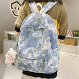 Simple Dyeing Design Women Backpack Kawaii Nylon Book Bag Female Mochila School Backpack for Teenage Girl Travel Rucksack