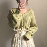 Mojoyce-A niche outfit for spring and autumn, Y2K outfit,Graduation gift,Vintage Elegant Cropped Sweater