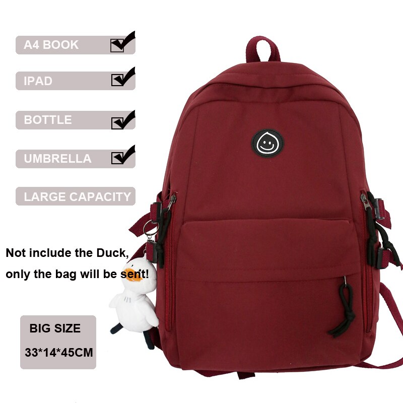 New Multi-Pocket Female Backpack Book School Bag for Teenage Girls Boys Student Women's Travel Rucksack Small Or Big Size