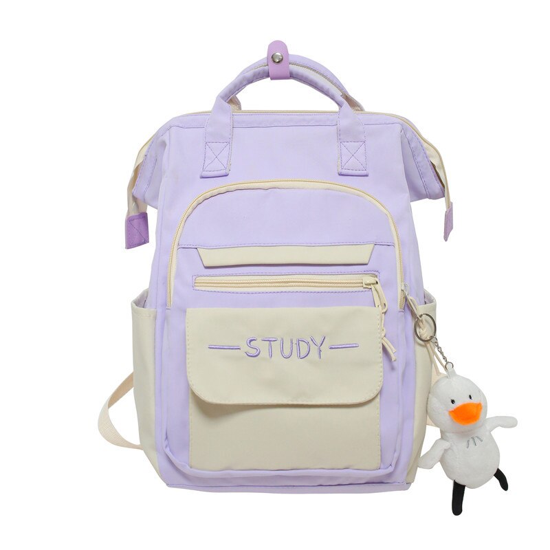 Mojoyce Ladies Waterproof Kawaii Pink Backpack Fashion Women Laptop Nylon Mommy Bag Girl Cute Travel Female Rucksack Trendy College Bags