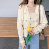 Mojoyce-A niche outfit for spring and autumn, Y2K outfit,Graduation gift,Casual Knit Cardigan