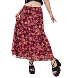 Mojoyce Korean Harajuku Fairy Grunge Kawaii High-Waist Straight Midi Skirts Vintage Streetwear y2k Aesthetic Floral Print Skirts