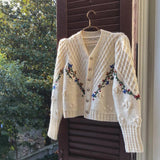 Mojoyce-A niche outfit for spring and autumn, Y2K outfit,Graduation gift,Flower Mojoyce  Cardigan Vintage