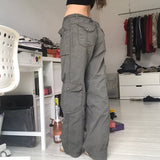 Mojoyce Streetwear Retro Loose Cargo Denim Jeans Women Pockets Fashion Fairycore Clothes Casual Vintage Joggers Sweatpants Cuteandpsycho